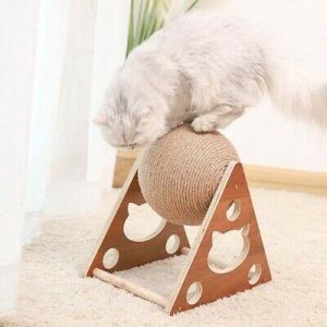 لعبة كرة خدش القط السيزال الطبيعي لعبة كرة الخدش مستلزمات الحيوانات الأليفة